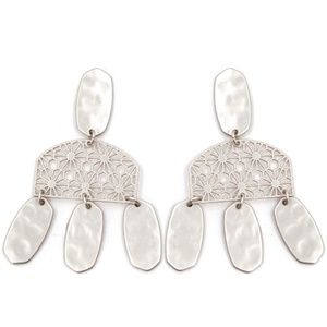 Designer Inspired Triple Hex Drop Earrings